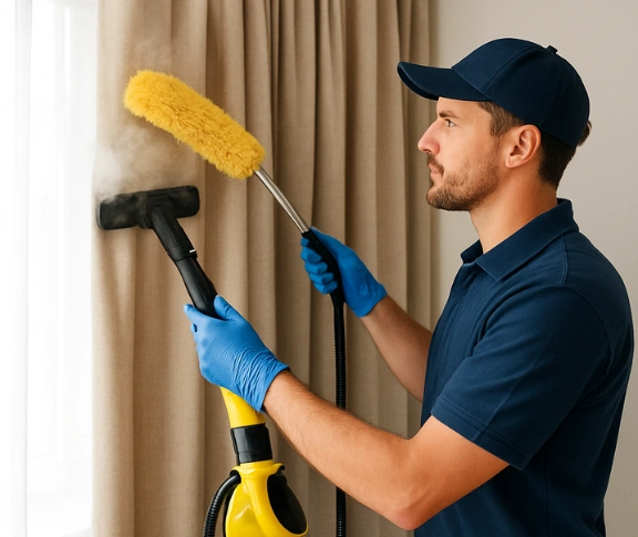 Trusted residential curtain cleaning technician Matty Curtain Cleaning milton QLD