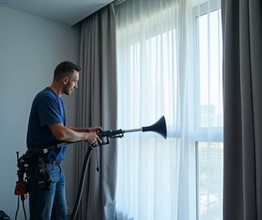 Professional commercial curtain cleaning process equipment Matty Curtain Cleaning milton
