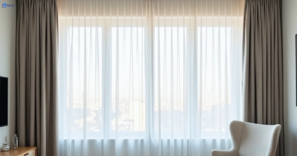 Freshly steam cleaned curtains in milton QLD